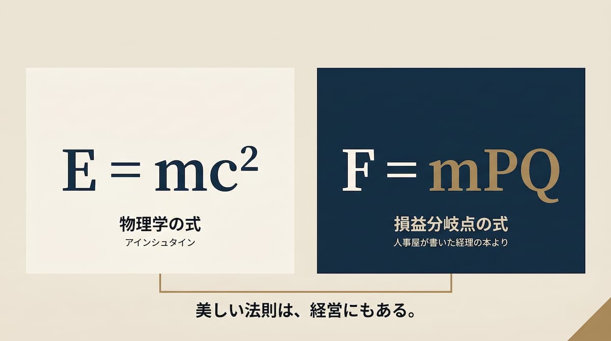 F=mPQ ― 損益分岐点をシンプルに表現する美しい数式